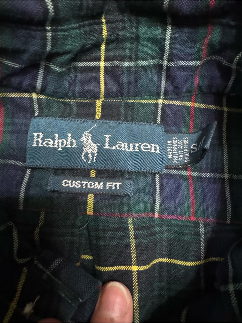 Polo by Ralph Lauren Green Plaid Button-Down Classic Vintage Shirt Small - Picture 4 of 7